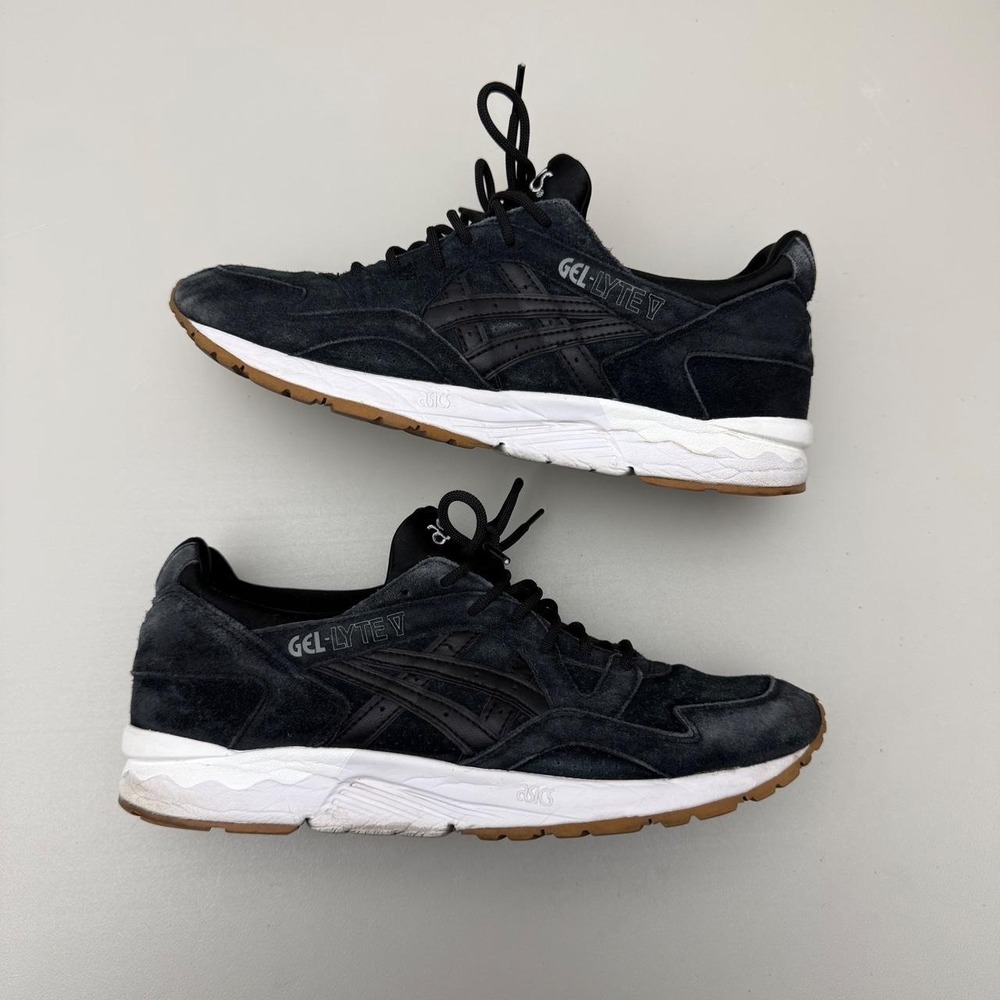 ASICS Gel Lyte V 5 Black Suede Sneakers Size 10.5